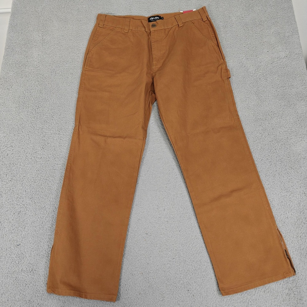 Shaka‎ Wear Carpenter Pants Mens 36x32 Straight Fit Zipper Leg Workwear Canvas